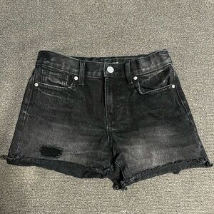 Black jean shorts in size 8